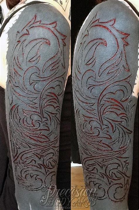 scarification on black tattoo|scarification tattoos near me.